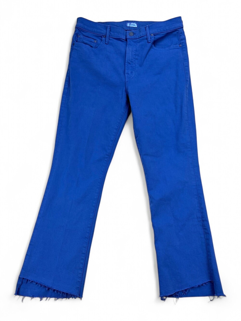 Mother The Insider Crop Step Fray Jeans Size 31 Blue
